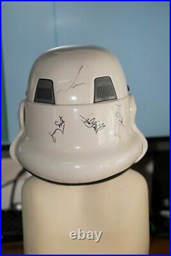 Star Wars Stormtrooper Helmet Signed Rare George Lucas Steven Spielberg M Hamill