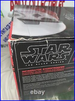 Star Wars The Black Series INCINERATOR STORMTROOPER Electronic Helmet OPENED