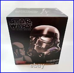 Star Wars The Black Series Shadow Trooper Voice-Changer Helmet withBox Damage NEW