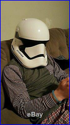 Star Wars The Force Awakens First Order Stormtrooper Helmet with Imperial Stand