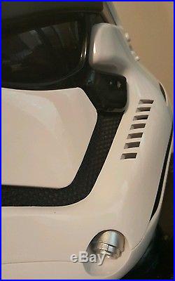 Star Wars The Force Awakens First Order Stormtrooper Helmet with Imperial Stand