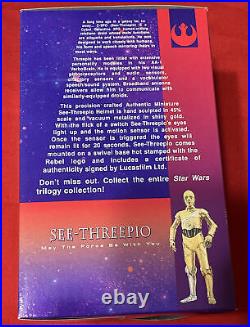 Star Wars Trilogy See-Threepio Authentic Miniature Helmet Bust C3PO Riddell 1997