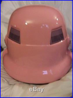 Star Wars Unique Ladies Pink Fibreglass Stormtrooper Helmet Full Size Wearable