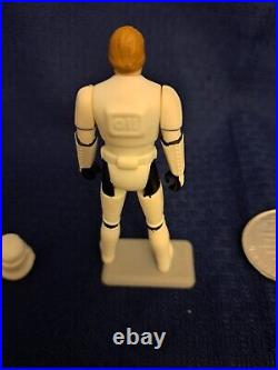 Star Wars Vintage POTF Luke Stormtrooper with helmet and coin loose No Repro