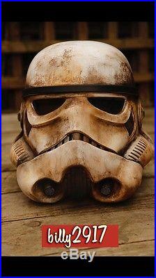 Star wars black series Stormtrooper helmets custom Painted Sandtrooper Weathered