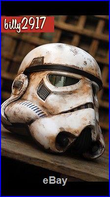 Star wars black series Stormtrooper helmets custom Painted Sandtrooper Weathered