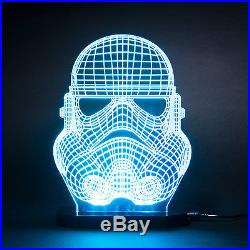 Storm trooper Helmet 3D Star Wars Black Series LED Night Light Lamp Kids Room
