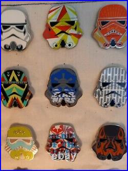 Stormtrooper Helmet Disney Trading Pin Complete Collection. Star Wars