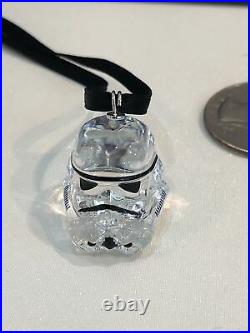 Swarovski Crystal Star Wars Darth Vader And Storm Trooper Helmet Ornament BNIB