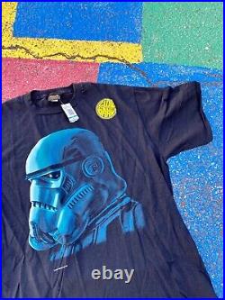 VTG 1996 Star Wars Stormtrooper Helmet Glow in the Dark Changes Graphic Shirt XL