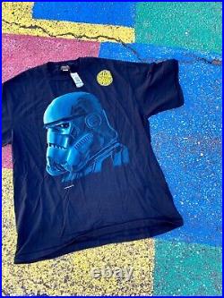 VTG 1996 Star Wars Stormtrooper Helmet Glow in the Dark Changes Graphic Shirt XL