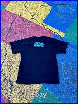 VTG 1996 Star Wars Stormtrooper Helmet Glow in the Dark Changes Graphic Shirt XL