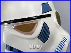 Vintage 1979 Star Wars Don Post Stormtrooper Helmet Bucket Face Mask Clear Eyes