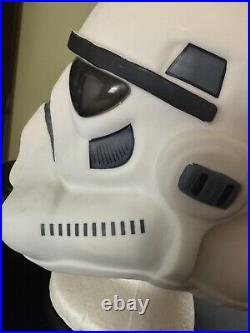 Vintage Star Wars Lucas Stormtrooper Costume Cosplay Helmet Hard Plastic Rubie's