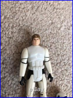 Vintage Star Wars Luke Skywalker Stormtrooper Disguise Last 17 POTF With HELMET
