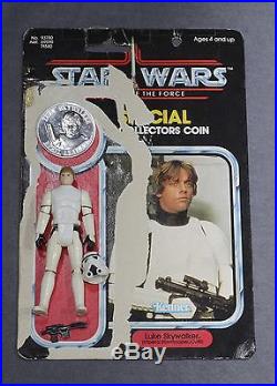 Vintage Star Wars POTF Luke Stormtrooper Action Figure withHelmet, Blaster & Coin