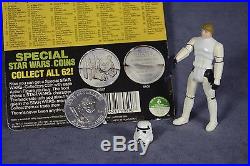 Vintage Star Wars POTF Luke Stormtrooper Action Figure withHelmet, Blaster & Coin