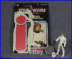 Vintage Star Wars POTF Luke Stormtrooper Action Figure withHelmet, Blaster & Coin