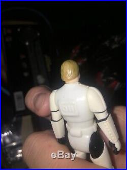 Vintage Star Wars POTF Luke Stormtrooper Figure Weapon Complete Coin Helmet Tri