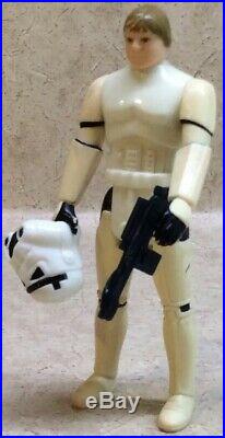 Vtg Star Wars Luke Skywalker Stormtrooper 1984 POTF Helmet Blaster Coin No Repro